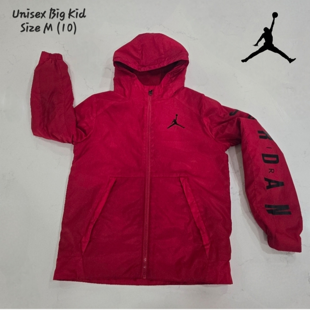 BOYS NIKE JORDAN WINGS GFX WINDBREAKER WATER RESIST FLEECE JACKET
